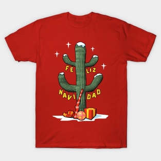 Feliz Navidad Christmas Cactus T-Shirt